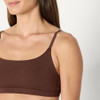 AMAZON ESSENTIALS WOMEN'S COTTON JERSEY SCOOP BRALETTE BLACK / RICH HAZEL L
