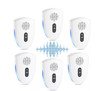 ULTRASONIC PEST REPELLENT 3 MODE SETTINGS AND PLUG-IN (6-PACK) - WHITE/BLACK