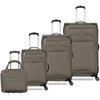 TOTAL TRAVELWARE CHARLESTON 4 PIECE LUGGAGE SET 29", 25", 20", 15" - MOCHA