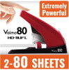 MAX VAIMO 80 STAPLER, 80-SHEET CAPACITY, RED/BROWN - RED/BROWN