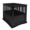 CASUAL HOME WOODEN LARGE PET CRATE END TABLE BLACK 24"W X 36.5"D X 29.25"H
