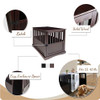 CASUAL HOME WOODEN LARGE PET CRATE END TABLE BLACK 24"W X 36.5"D X 29.25"H