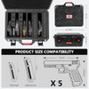 Kinghardcase Gun Case for Handguns Pre-Cut Multiple Pistols Case Shockproof