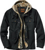 LEGENDARY WHITETAILS MENS CANVAS HOODED HEAVY JACKET, 1057 M - BLACK
