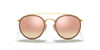 RAY-BAN RB3647N DOUBLE BRIDGE ROUND - Size 51X22 - GOLD/BROWN