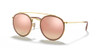 RAY-BAN RB3647N DOUBLE BRIDGE ROUND - Size 51X22 - GOLD/BROWN