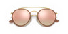 RAY-BAN RB3647N DOUBLE BRIDGE ROUND - Size 51X22 - GOLD/BROWN