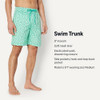 AMAZON ESSENTIALS MEN'S 9" SWIM TRUNKS MESH POCKETS - SIZE LARGE - GEO New