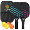 INUITO 2026 Pickleball Set of 2 16mm Thick Paddle, 1 Bag - 2 Paddles, 2 Balls