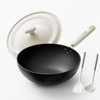 STACKBEAR CARBON STEEL WOK PAN - 11.8 INCH PRE-SEASONED FLAT BOTTOM CHINESE