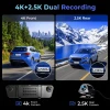 LINGDU LD4K MAX MIRROR DASH CAM WITH 4K FRONT AND 2.5K REAR CAMERA - BLACK