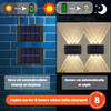 LED SOLAR WALL LAMP SOLAR WALL LIGHT OUTDOOR FENCE LIGHTS UP (WARM WHITE) 2PCS New