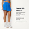 AMAZON ESSENTIALS WOMEN PERFORMANCE STRETCH PLEATED SKORT POCKETS BLUE M New