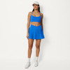 AMAZON ESSENTIALS WOMEN PERFORMANCE STRETCH PLEATED SKORT POCKETS BLUE M New