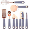 COOK WITH COLOR Kitchen Gadget Set Stainless Steel 7 Pieces - COPPER/GRAY
