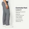 AMAZON ESSENTIALS CLASSIC FIT 5 POCKET COMMUTER PANTS GREY 32W x 30L New