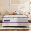 SERSPER FULL MATTRESS 12IN,5-ZONE POCKET SPRING HYBRID MATTRESS - WHITE, PURPLE New