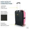 TRAVOLUTION®  NEWLY DESIGNED GARMENT RACK 28" DUFFEL - PINK/BLACK New