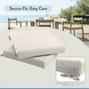 CALIFORNIA UMBRELLA OUTDOOR PATIO CHAIR PAD SET OF 2 18 X 18" - WHITE