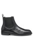 BOSS MEN'S TAYIL SMOOTH LEATHER SLIP ON CHELSEA BOOT - MEN SIZE 9 - BLACK
