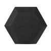 FITVIDS HEX DUMBBELLS RUBBER COATED HAND WEIGHTS, 10-50LB, 20 LB PAIR - BLACK