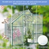 ALUMINUM 6×10 FT OUTDOOR PATIO WALK-IN SPACIOUS GREENHOUSE - GREEN