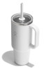 HYDRO FLASK 40 OZ CLEAR LID TUMBLER WITH STRAW HANDLE - INSULATED - WHITE