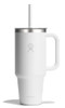 HYDRO FLASK 40 OZ CLEAR LID TUMBLER WITH STRAW HANDLE - INSULATED - WHITE