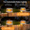 BRIGHTEVER 4X4 POST SOLAR LIGHTS WITH FLICKERING FLAME 8-PACK - WHITE