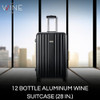 THE WINE SAVANT WINE SUITCASE FOR AIRPLANES 12 BOTTLE ALUMINUM WINE LUGGAGE New