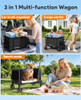 Raynesys 3 in 1 Collapsible Wagon Converts to Bench P723314177885 - Black