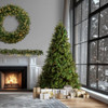 NATIONAL TREE COMPANY 9 FT PRE-LIT DOWNSWEPT DOUGLAS FIR ARTIFICIAL TREE - GREEN