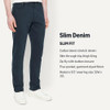 AMAZON ESSENTIALS MEN'S SLIM FIT GARMENT DYED PANTS - SIZE: 30W X 34L - NAVY New