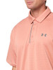 1290140 Under Armor Men's Tech Golf Polo Pink/Gray Size L
