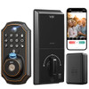 YHV KEYLESS ENTRY DOOR LOCK CAMERA FINGERPRINT SMART LOCK APP REMOTE - BLACK New