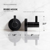 HIGHCRAFT SINGLE ROBE HOOK IN MATTE BLACK - BLACK