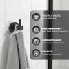 HIGHCRAFT SINGLE ROBE HOOK IN MATTE BLACK - BLACK