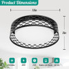 TOBUSA 36W LED Ceiling Lights, Industrial Flush Mount 2 Pack - Black New