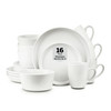 STONE LAIN ALBIE STONEWARE 16 PIECE MODERN DINNERWARE SET WHITE SPECKLED