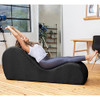 AVANA SLEEK CHAISE LOUNGE FOR YOGA, 60D X 18W X 26H INCH, HGCL01 - BLACK New