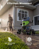 PATOOLIO PRESSURE WASHERS, POWER WASHER WITH 4 LOCKABLE WHEELS - GREEN/BLACK