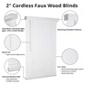 HOME DECORATORS COLLECTION WHITE CORDLESS FAUX WOOD BLINDS - WHITE