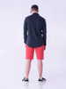 BARN SWALLOW MENS CHINO SHORTS – FLAT LIGHTWEIGHT FRONT SHORTS SMALL - POINSETTA New