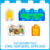 JELLY BLOX CONSTRUCTION DUMP TRUCK SET 30 PIECES TODDLER PRESCHOOL - MULTICOLOR