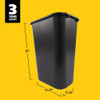 Rubbermaid Commercial Wastebasket Trash Container, 41QT/10.25 GAL - Black New