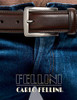 CARLO FELLINI MEN'S DRESS BELT - SIZE: MEN 34/36 - MAHOGANY New
