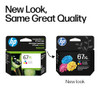 HP 67XL Tri-Color High-Yield Ink Cartridge Works DeskJet, Envy, 3YM58AN