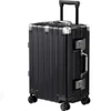 ANYZIP CARRY ON LUGGAGE ALUMINUM FRAME SUITCASE WHEELS 20" - BLACK New