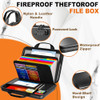 IPYIPY FIREPROOF DOCUMENT ORGANIZER WITH LOCK (SMALL SIZE) - BLACK