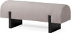 MAVEN LANE JUNO MODERN WOODEN UPHOLSTERED BENCH - REFINED BLACK